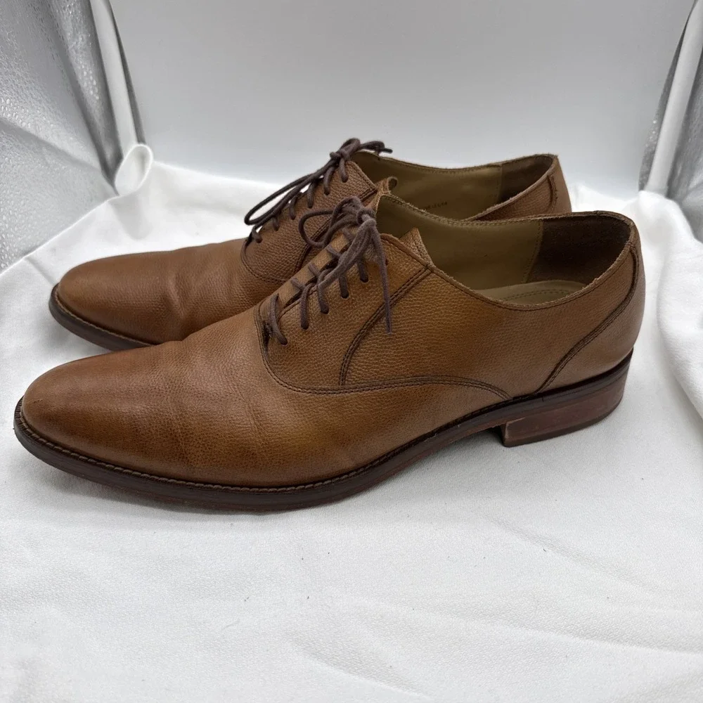 Cole Haan Brown Leather Oxford Grand OS size 11.5 M Business Casual Lace up